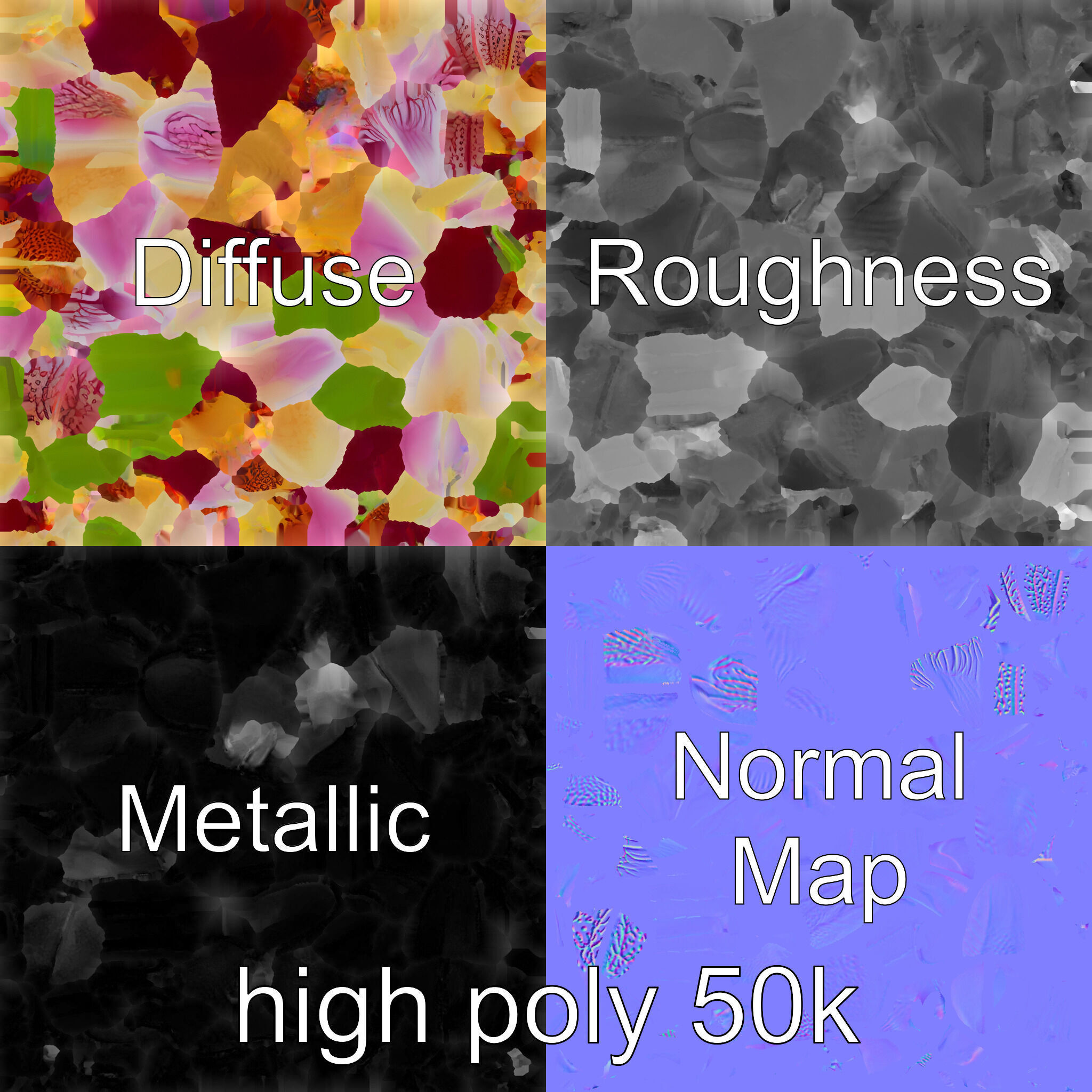 Paphiopedilum Orchid Intriguing Form model pack Low-poly 3D model_3