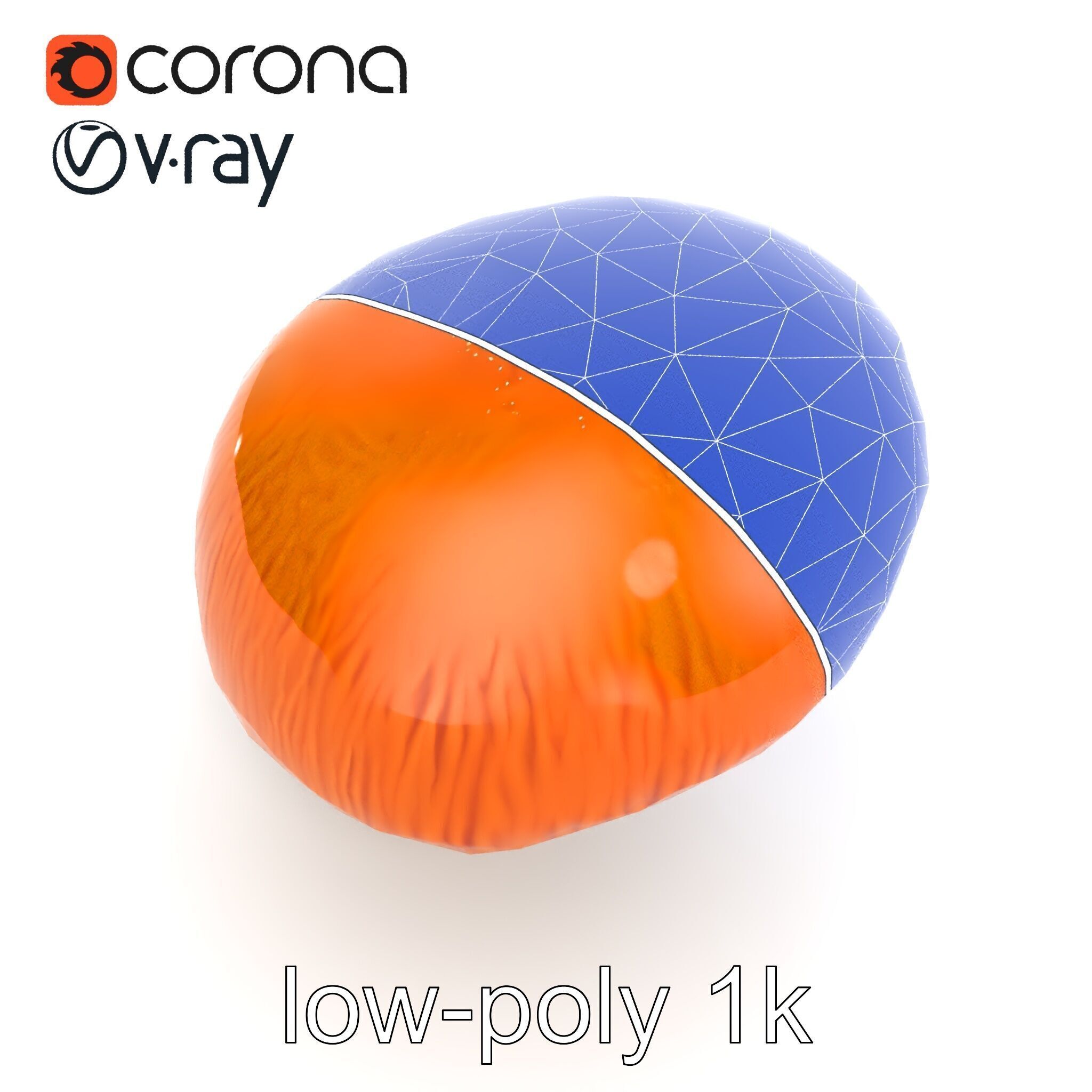 Winter Velvet Shank Mushroom model pack Low-poly 3D model_21