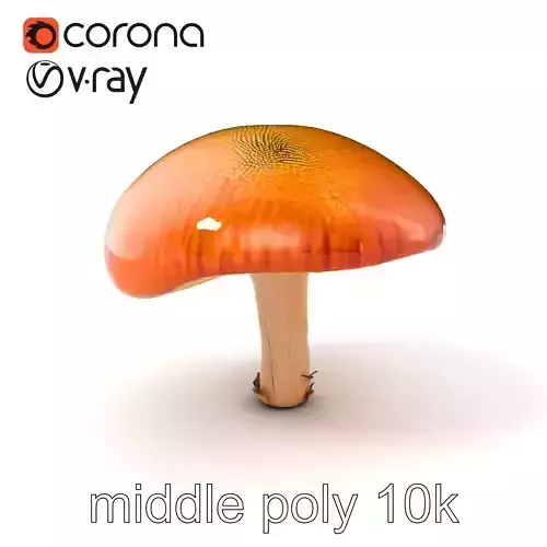 Winter Velvet Shank Mushroom model pack Low-poly 3D model