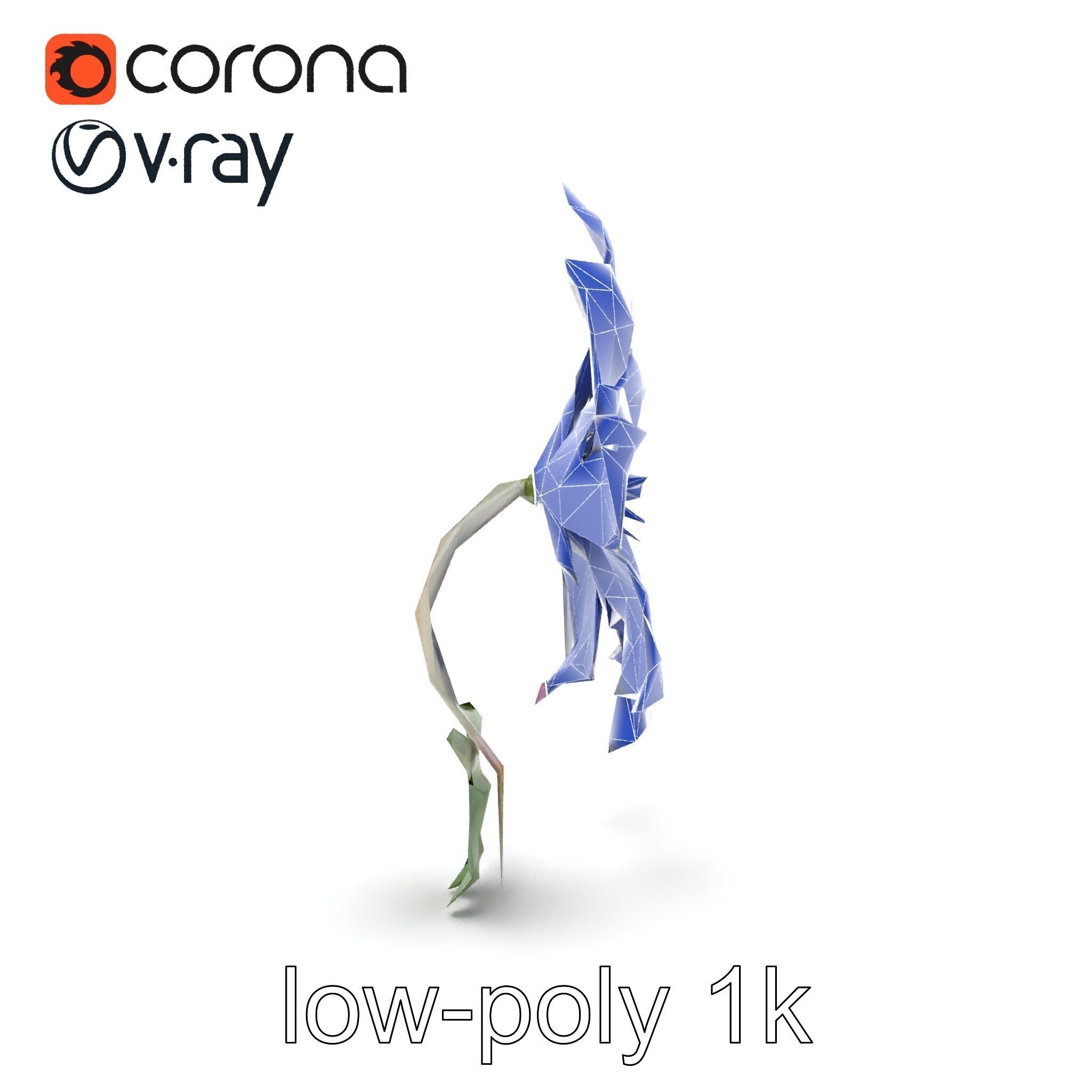 Soft Pink Clematis Flower with Glossy Vines model pack Low-poly 3D model_20