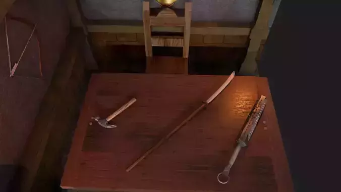 props medieval low poly