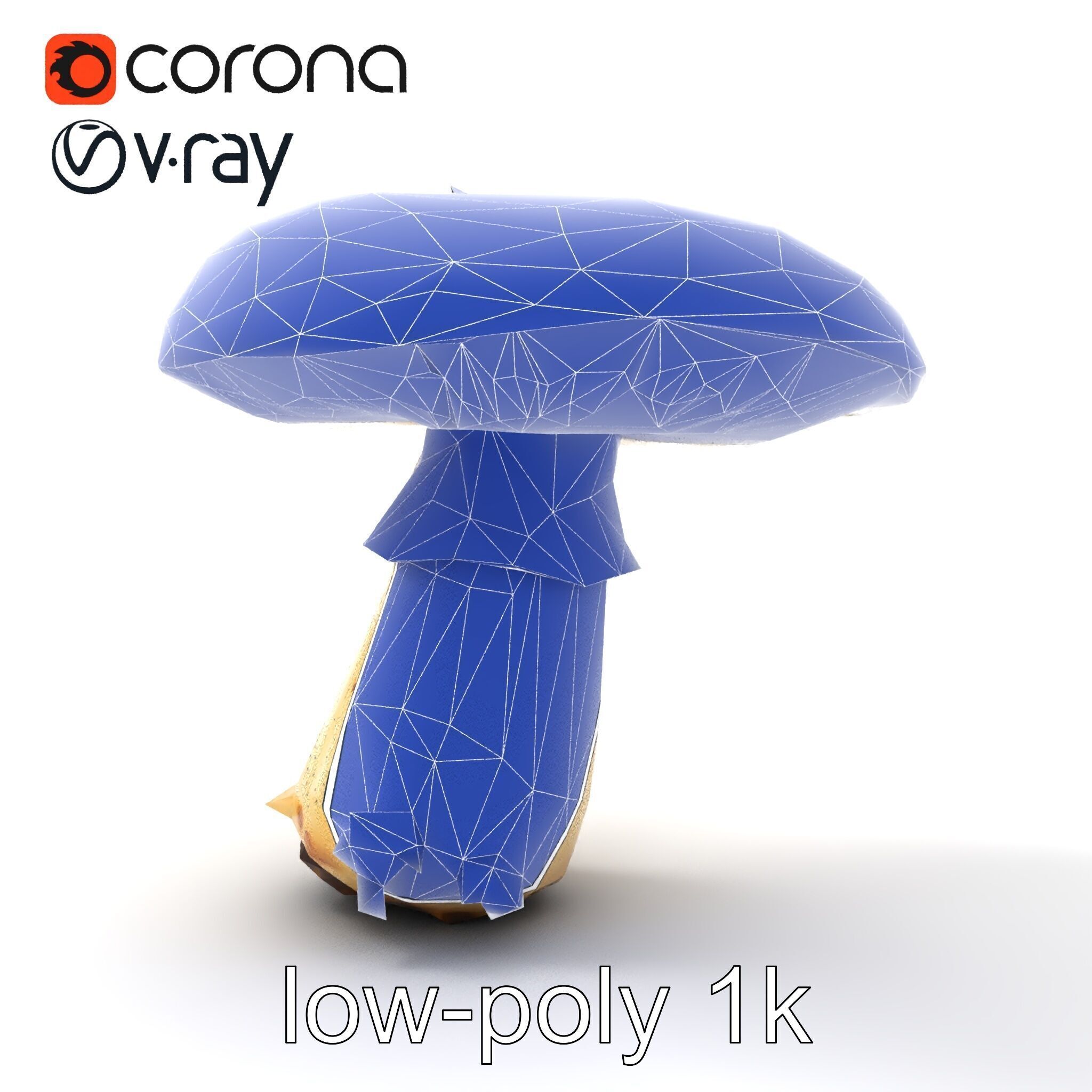 Damaged Mushroom with Authentic Marks model pack Low-poly 3D model_14