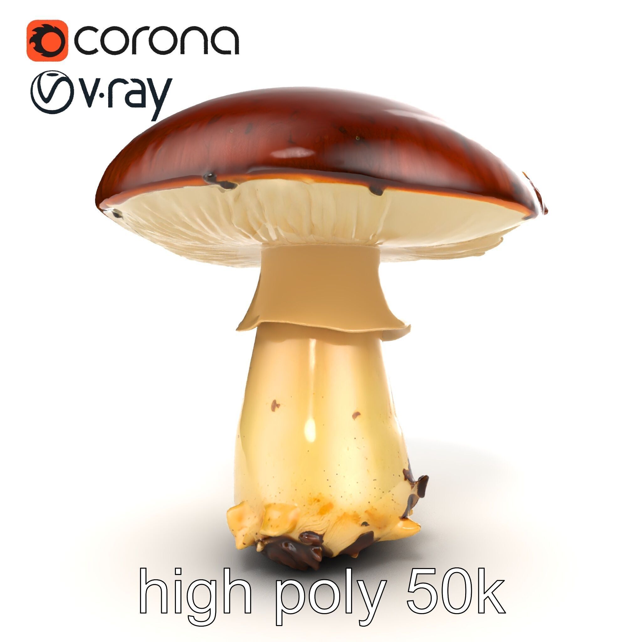 Damaged Mushroom with Authentic Marks model pack Low-poly 3D model_18