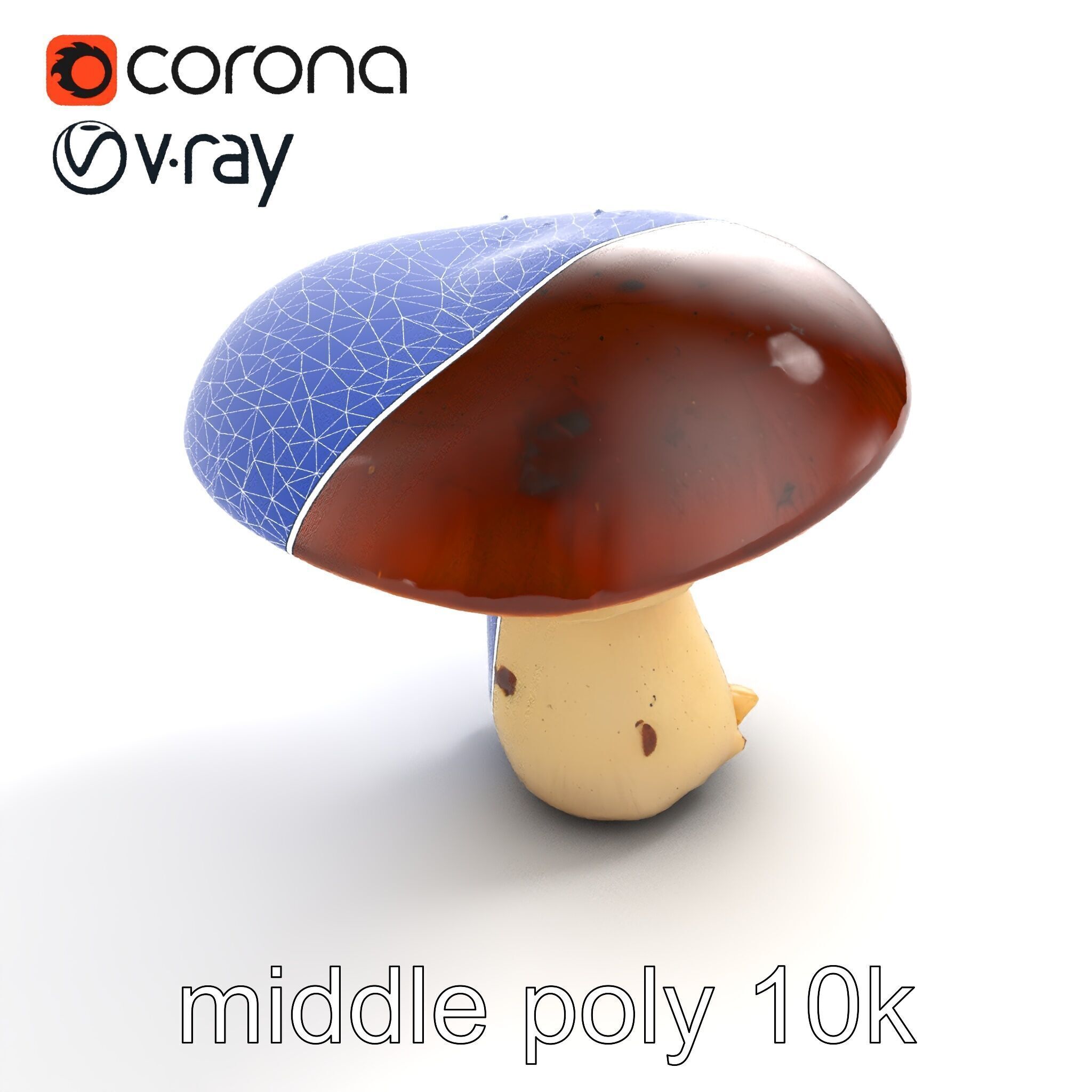 Damaged Mushroom with Authentic Marks model pack Low-poly 3D model_11
