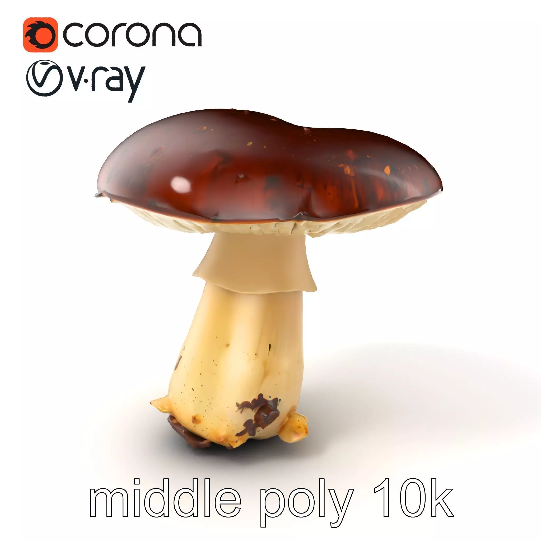 Damaged Mushroom with Authentic Marks model pack Low-poly 3D model_0