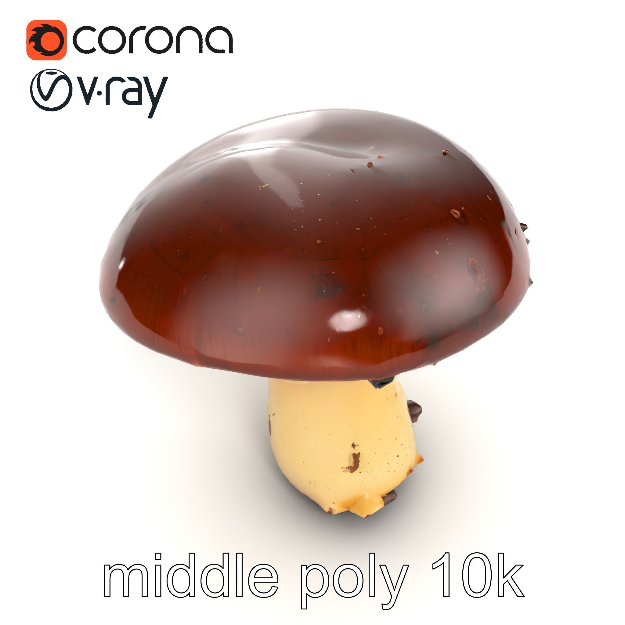 Damaged Mushroom with Authentic Marks model pack Low-poly 3D model_17