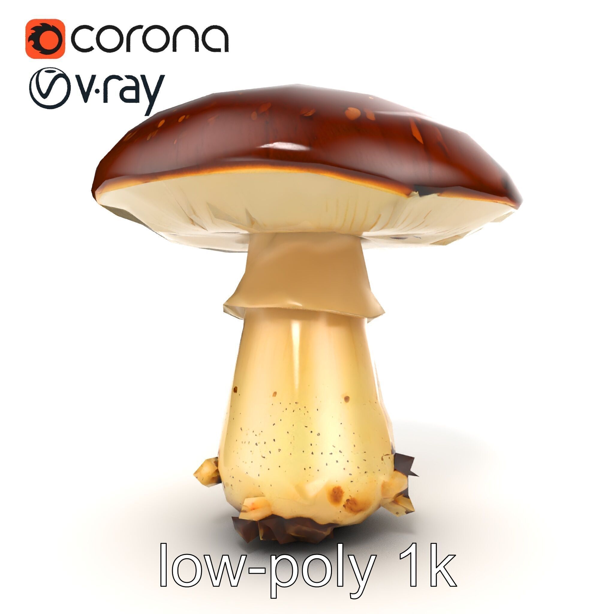 Damaged Mushroom with Authentic Marks model pack Low-poly 3D model_24