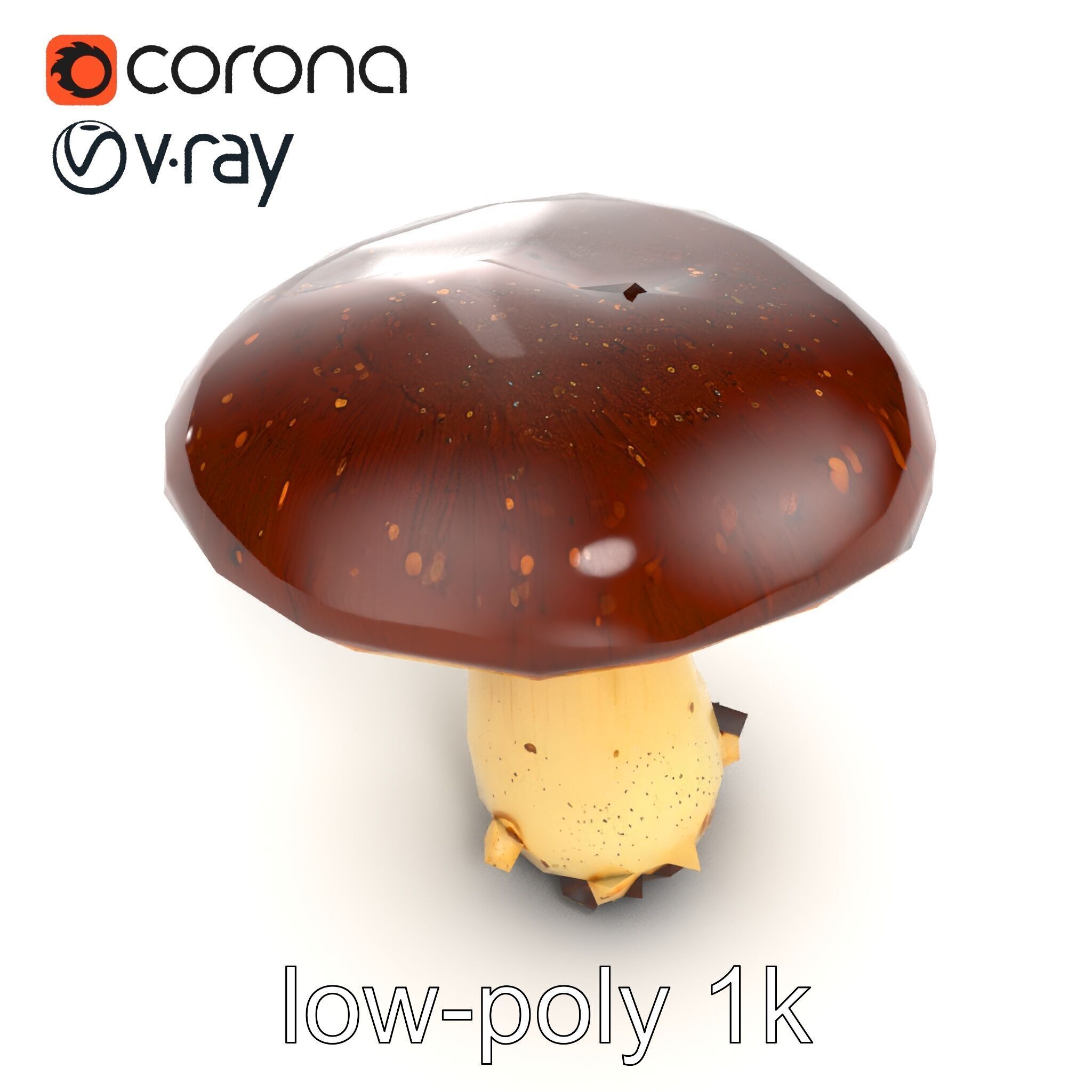 Damaged Mushroom with Authentic Marks model pack Low-poly 3D model_13