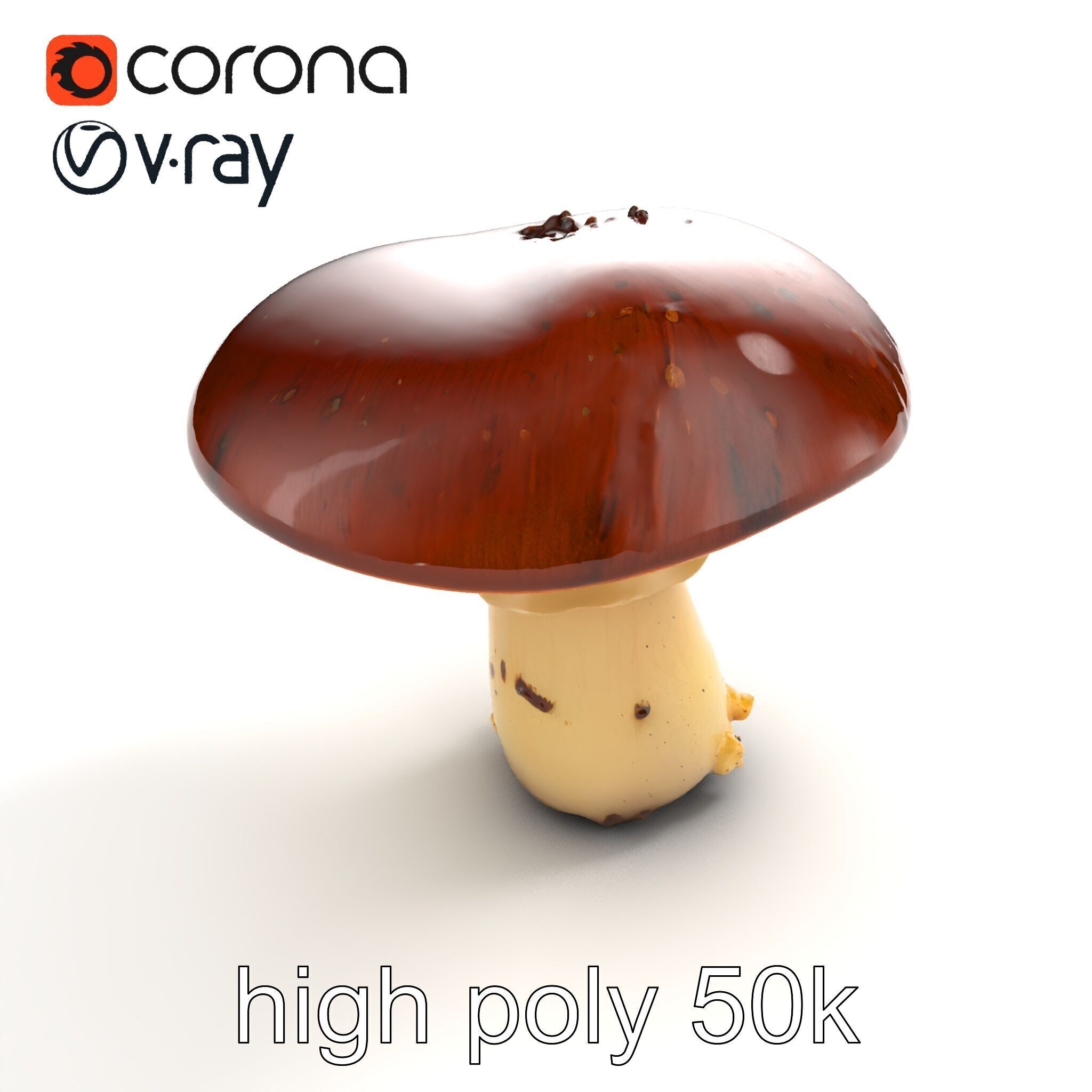 Damaged Mushroom with Authentic Marks model pack Low-poly 3D model_12