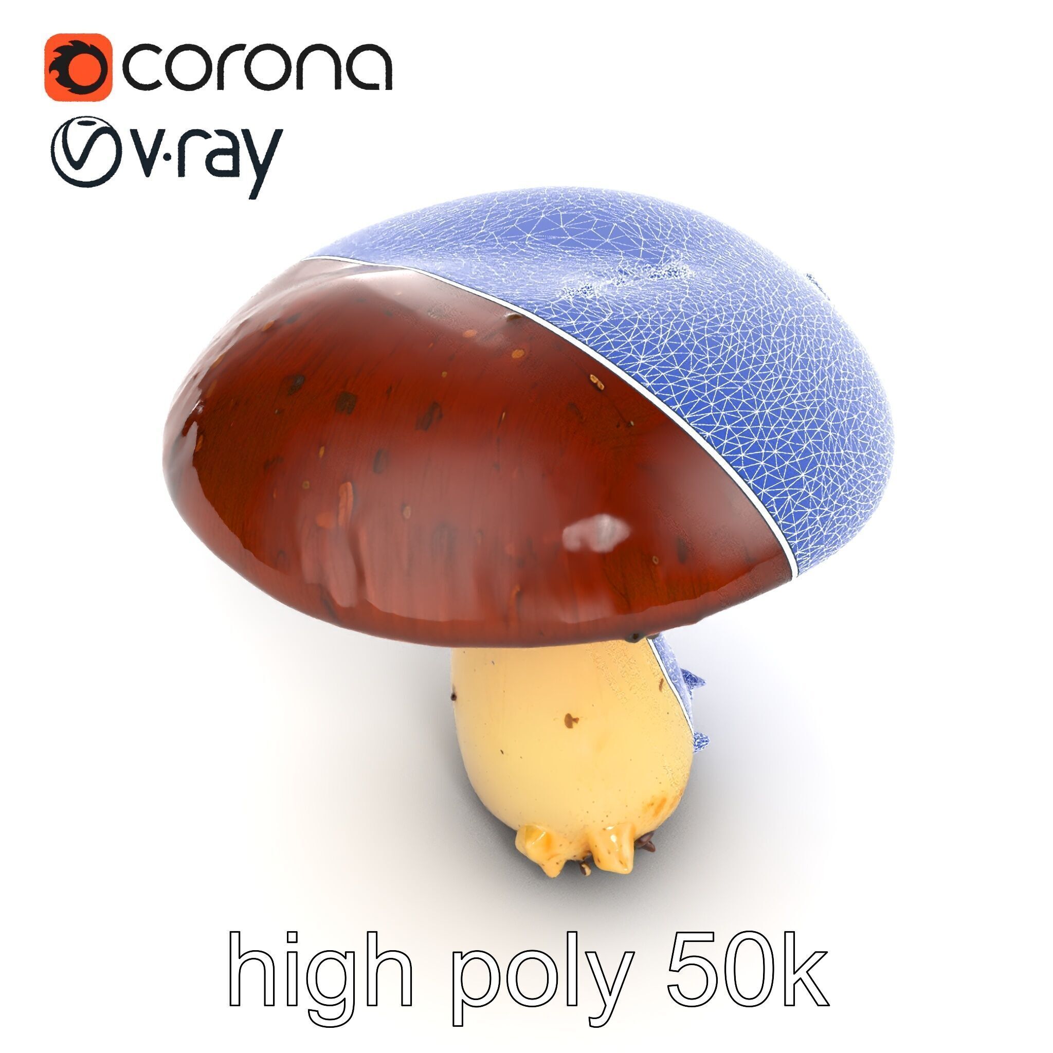 Damaged Mushroom with Authentic Marks model pack Low-poly 3D model_25