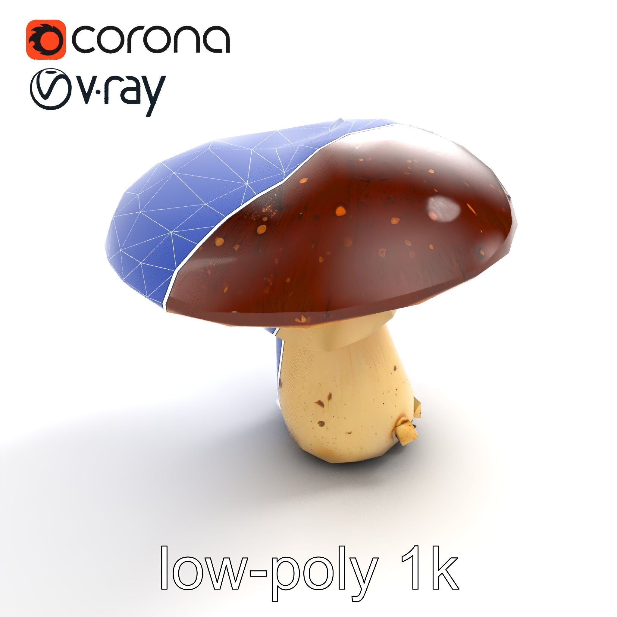 Damaged Mushroom with Authentic Marks model pack Low-poly 3D model_20
