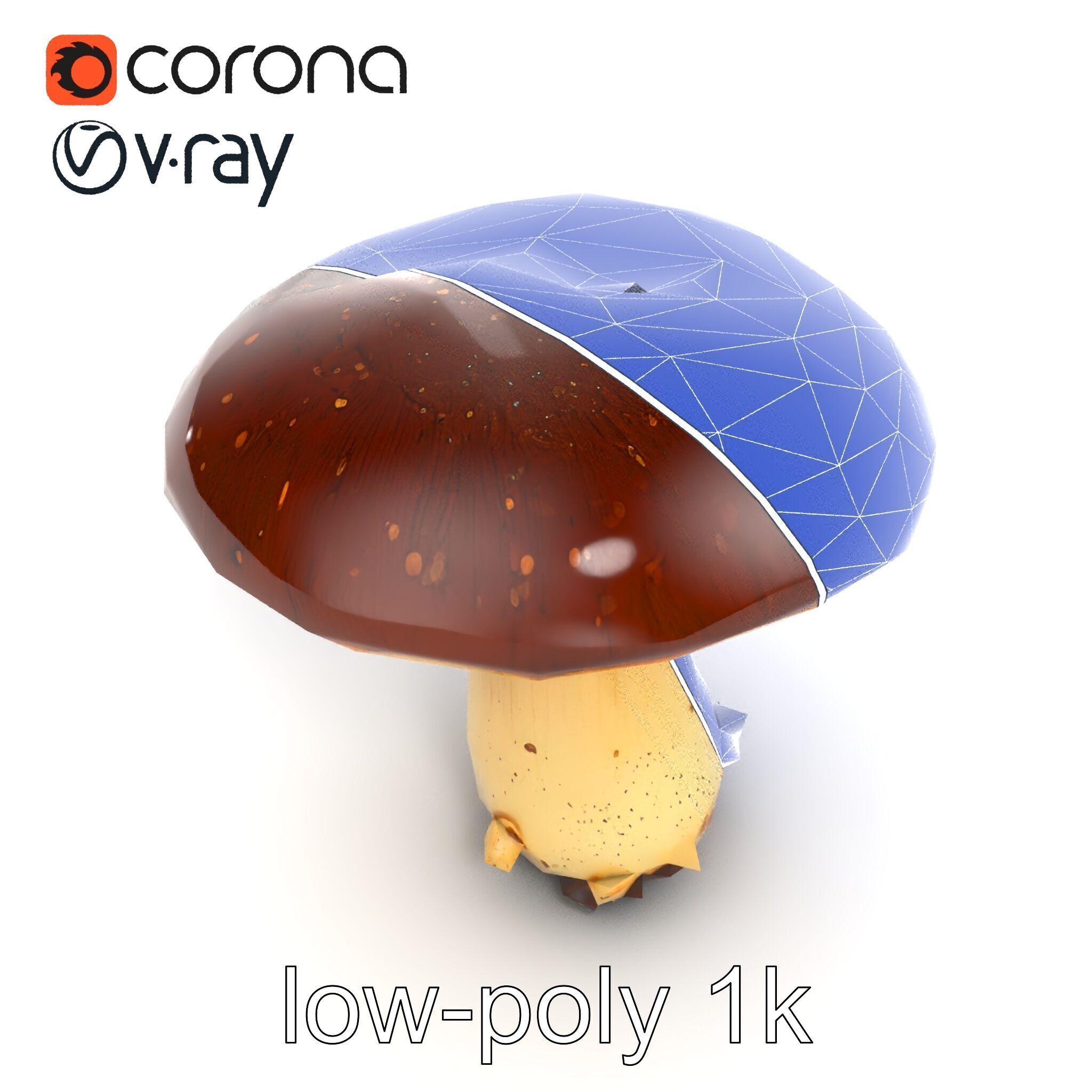 Damaged Mushroom with Authentic Marks model pack Low-poly 3D model_27