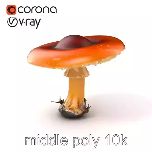 Summer Honey Fungus Mushroom model pack Low-poly 3D model