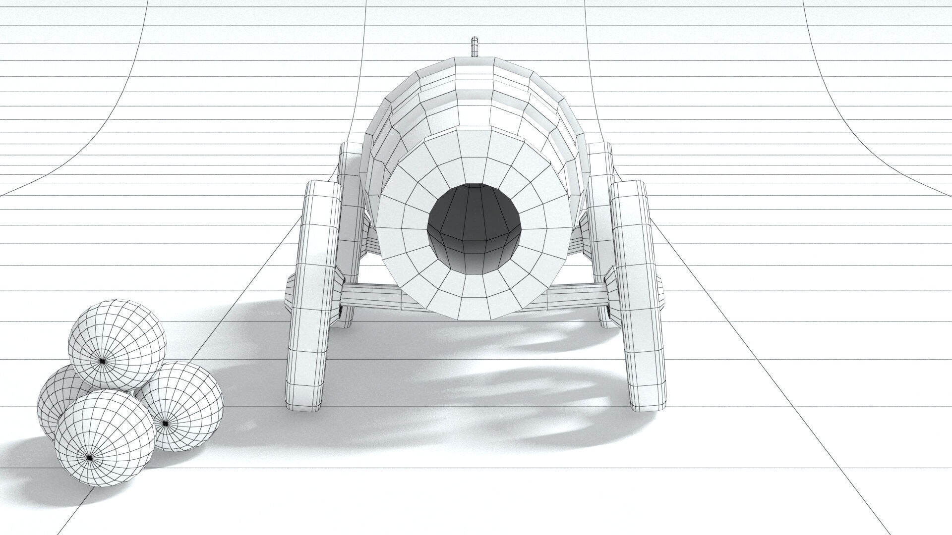 laos Toon Cannon Low-poly 3D model_5