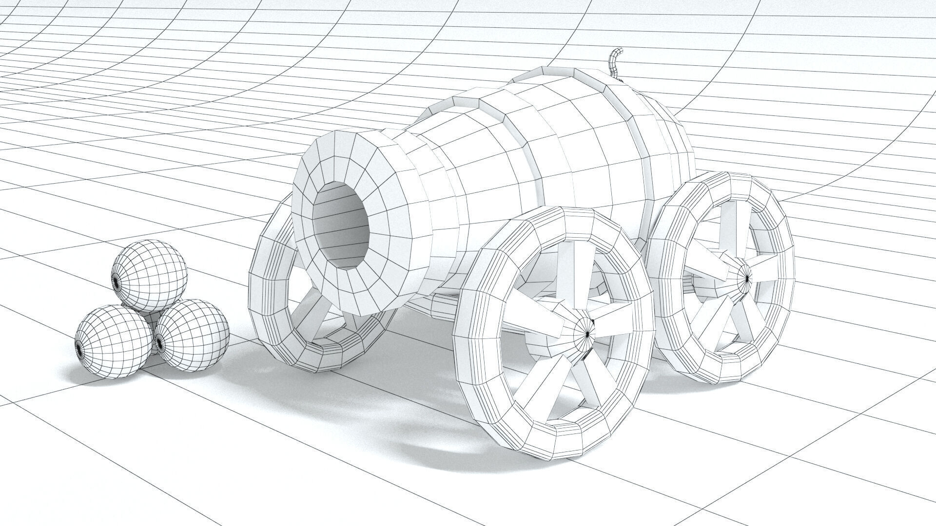 laos Toon Cannon Low-poly 3D model_7