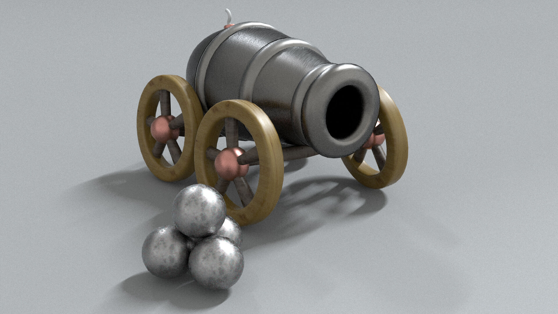 laos Toon Cannon Low-poly 3D model_1