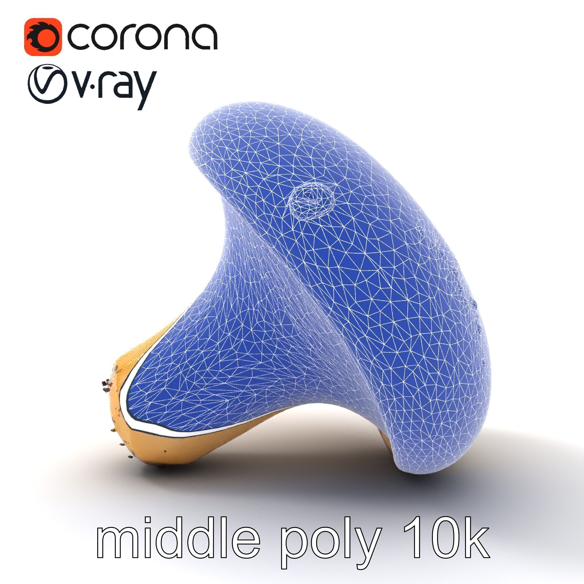 Realistic Mushroom Model Pack with Natural Textures Low-poly 3D model_61