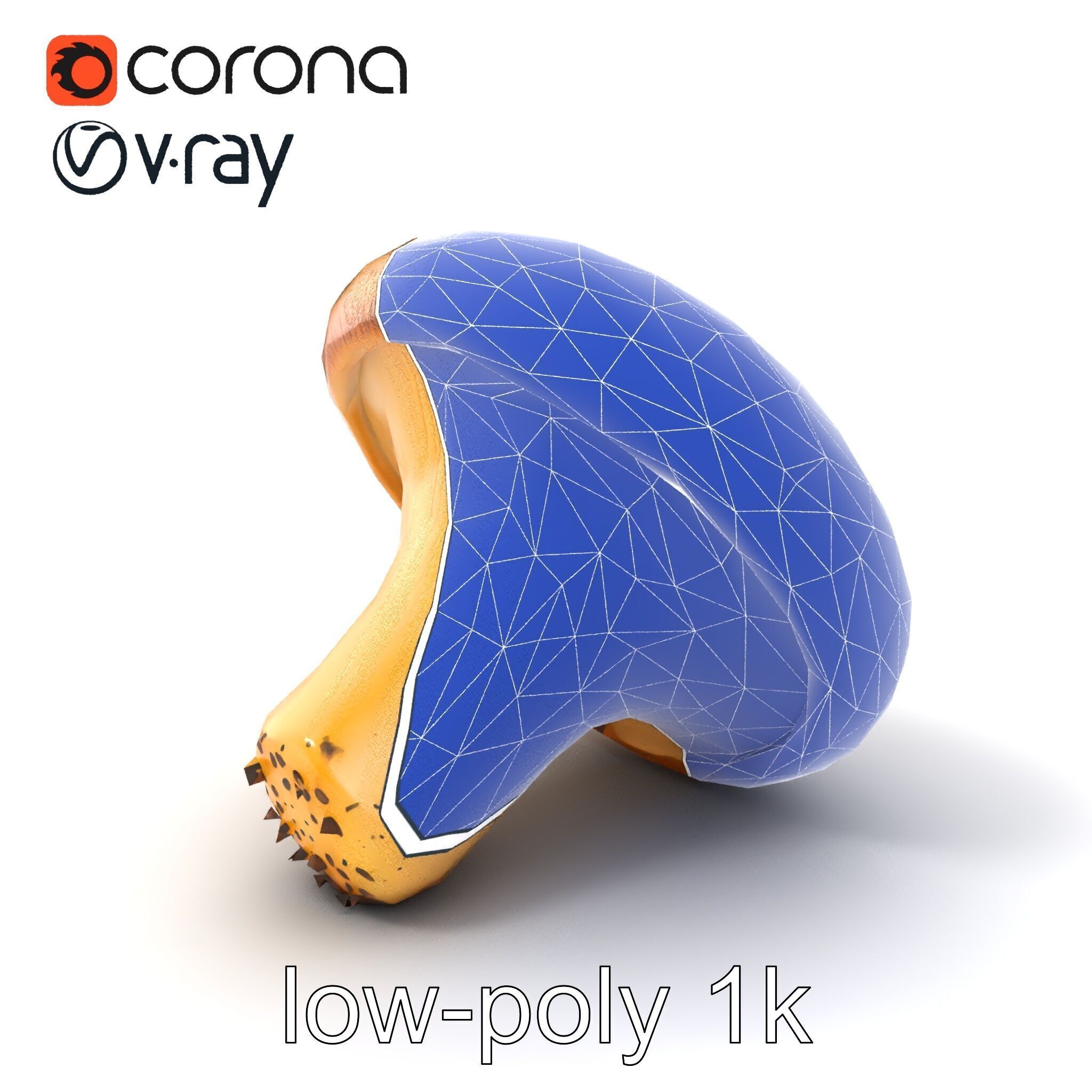 Realistic Mushroom Model Pack with Natural Textures Low-poly 3D model_37