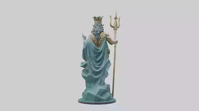 Poseidon King of the sea statue model