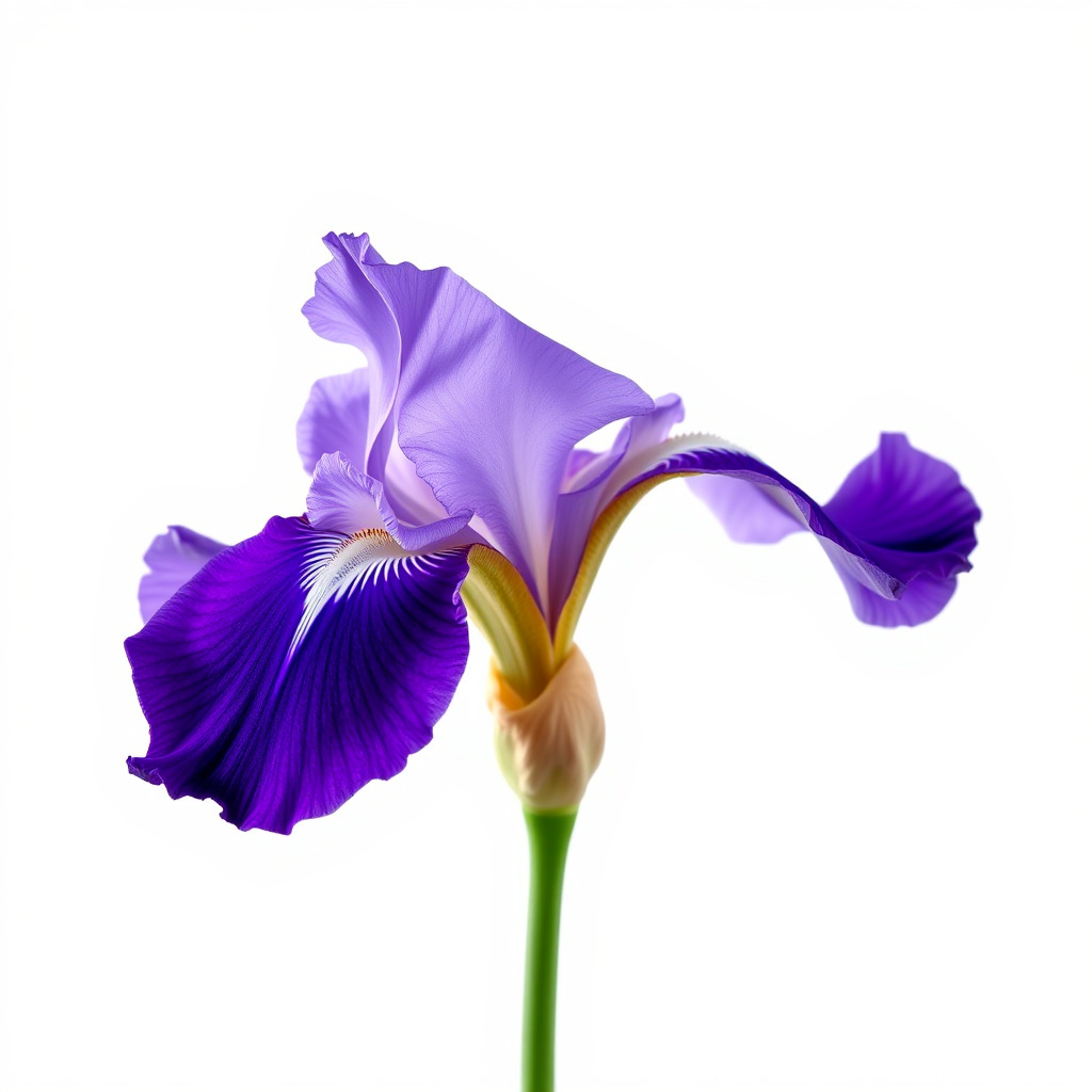 Purple Iris Flower Realistic 3D model pack Low-poly 3D model_3