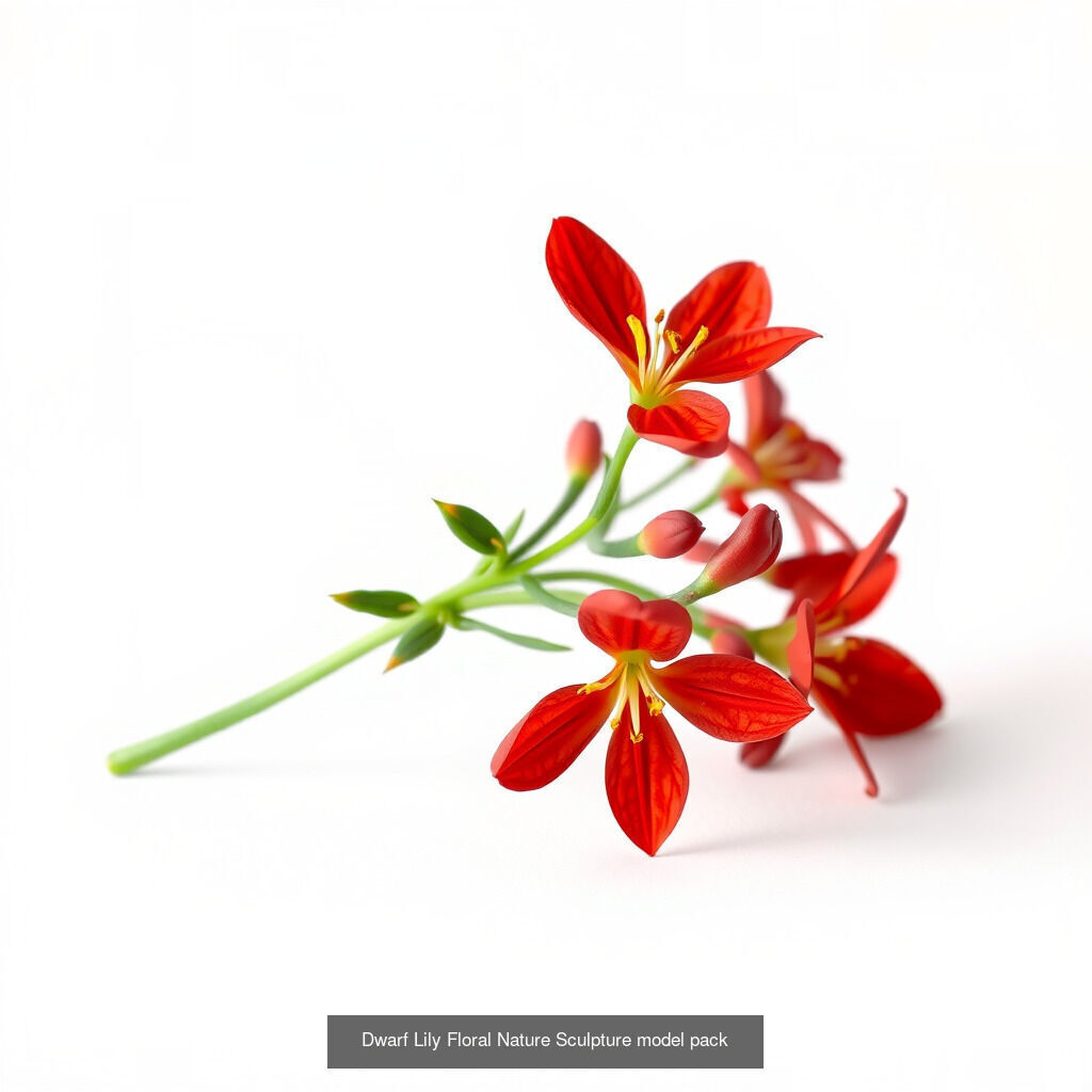 Elegant Lilies 3D Models Pack 3D Model Collection_7