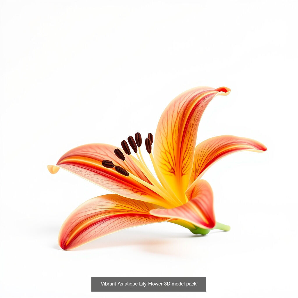 Elegant Lilies 3D Models Pack 3D Model Collection_9