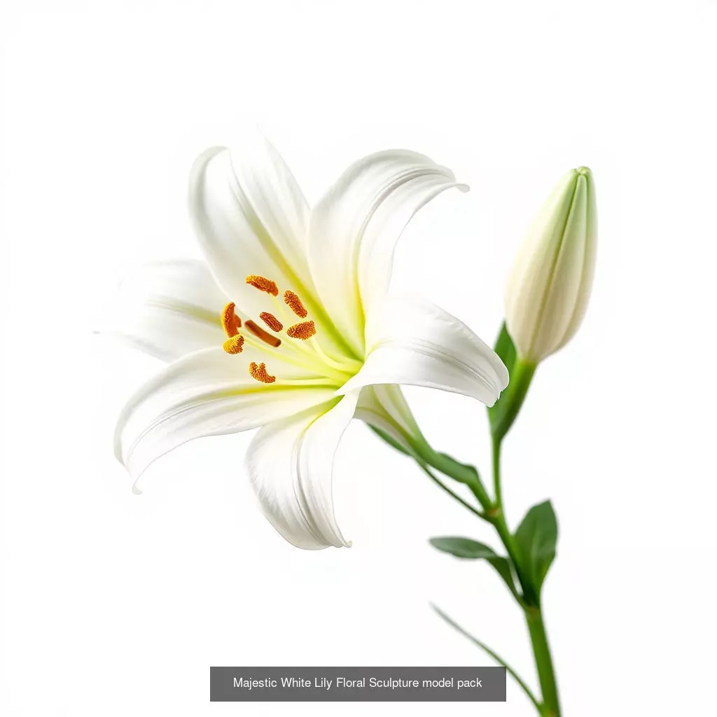 Elegant Lilies 3D Models Pack 3D Model Collection_0