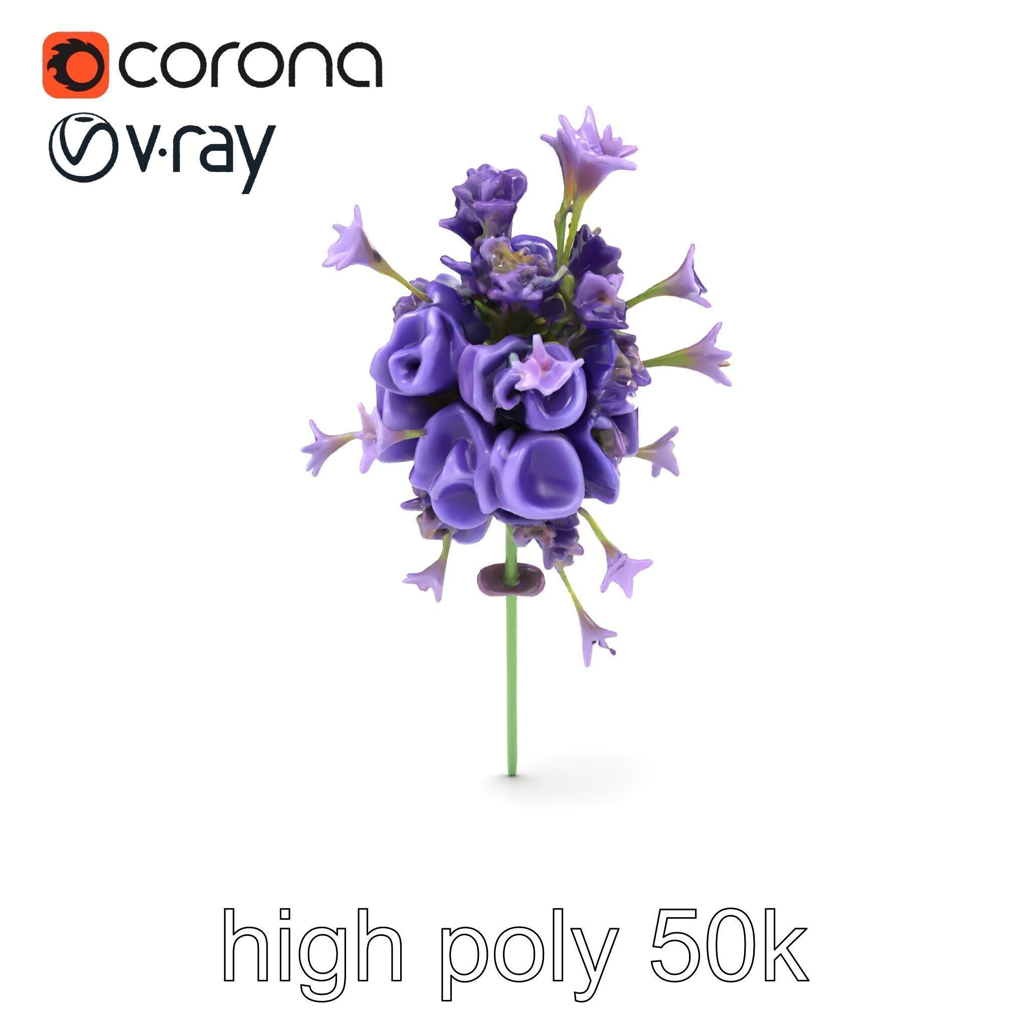 Lavandula Double Layered Petals 3D model pack Low-poly 3D model_30