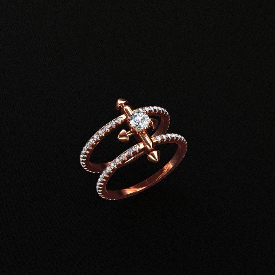 Tiffany ring 3D print model_2