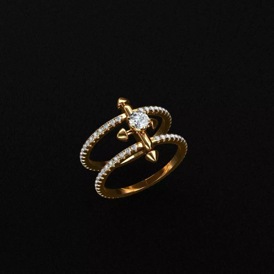 Tiffany ring 3D print model_0