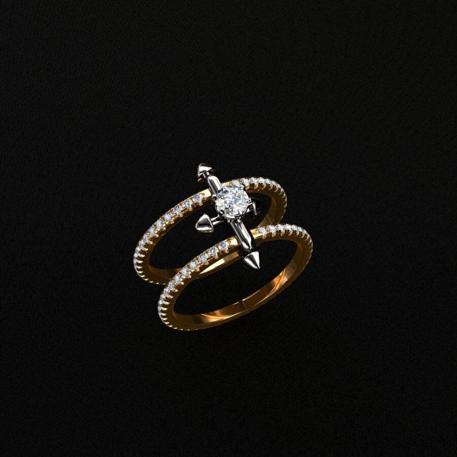 Tiffany ring 3D print model_3