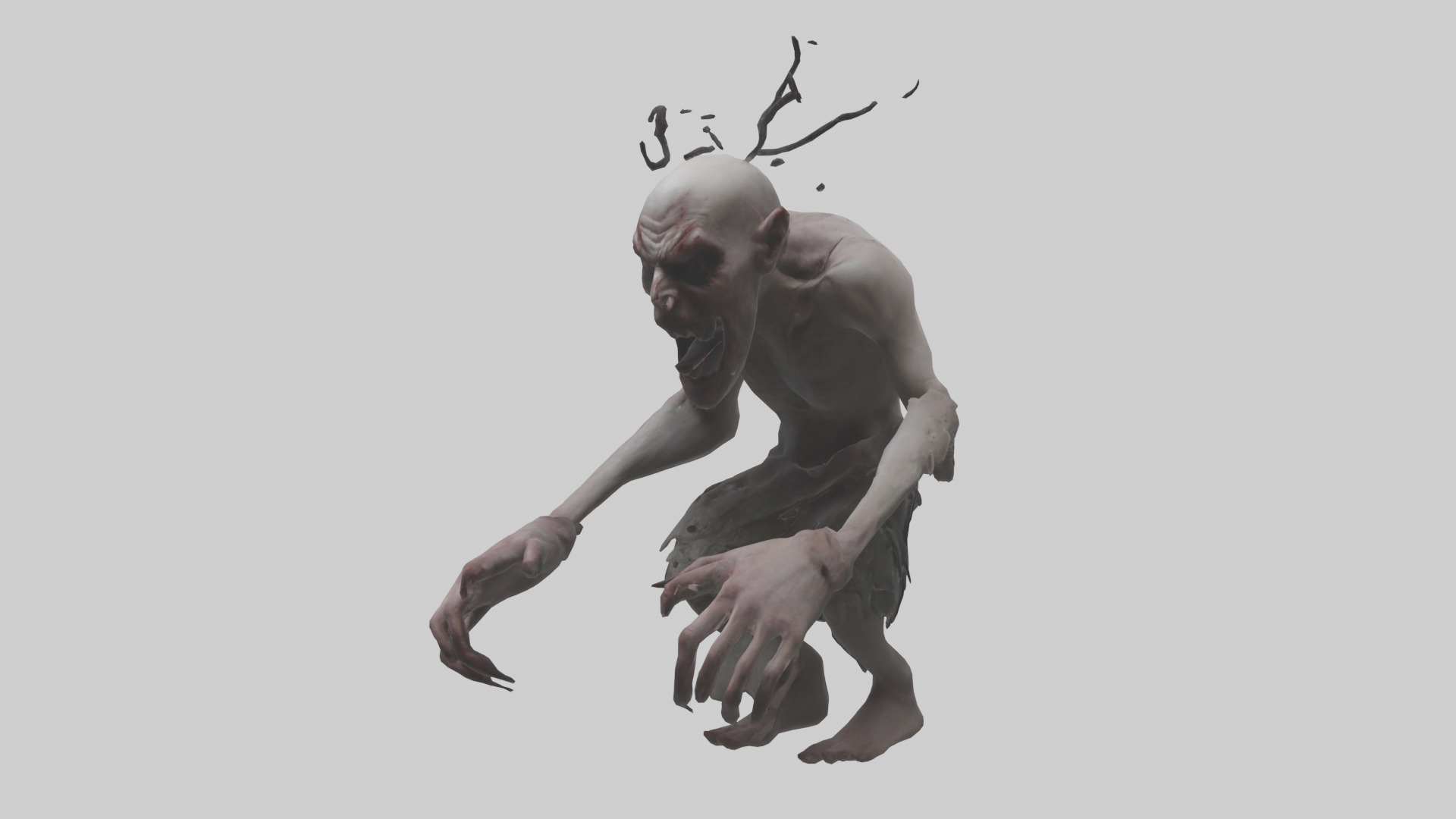 Possessed man model Low-poly 3D model_8