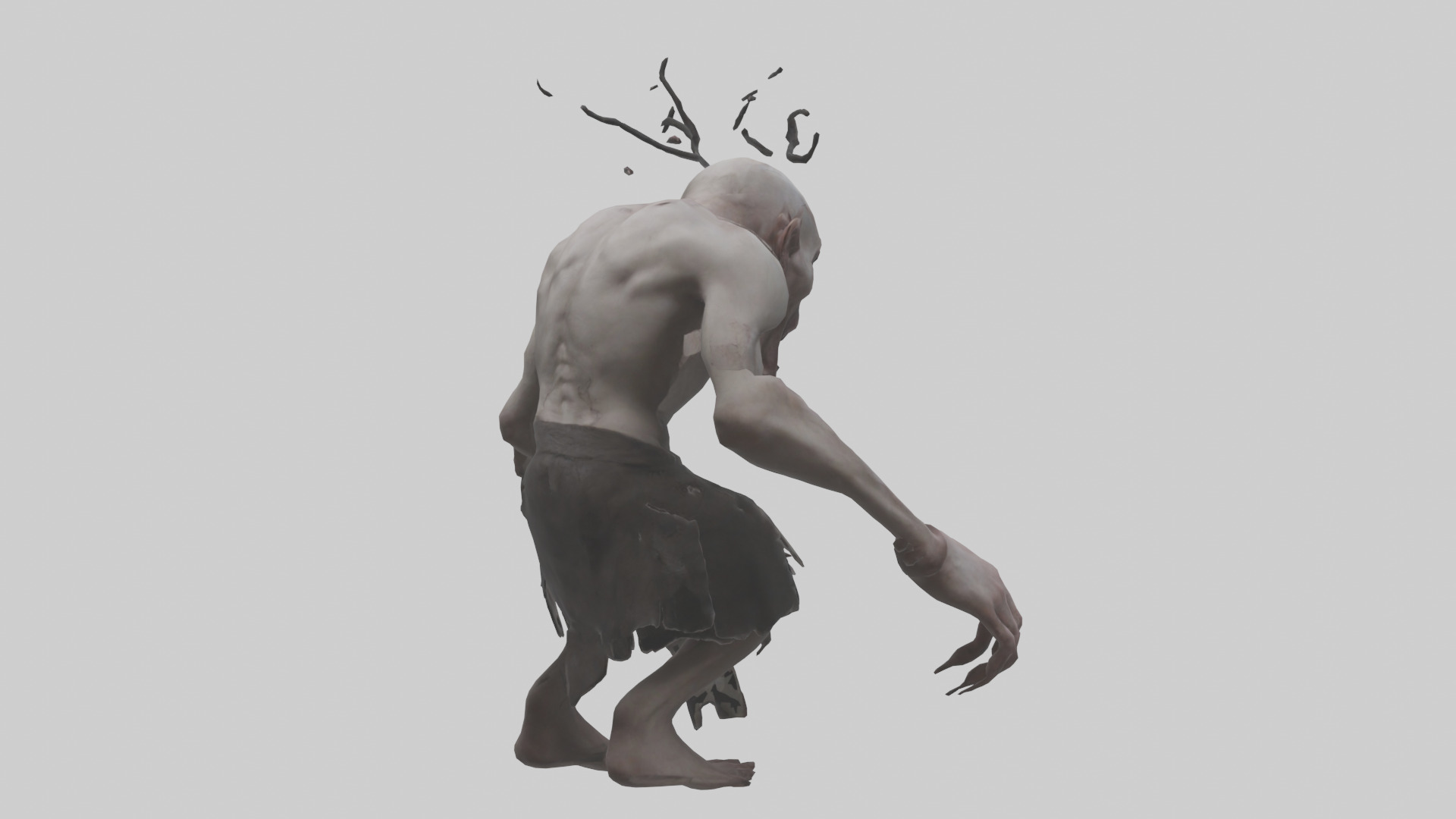 Possessed man model Low-poly 3D model_2