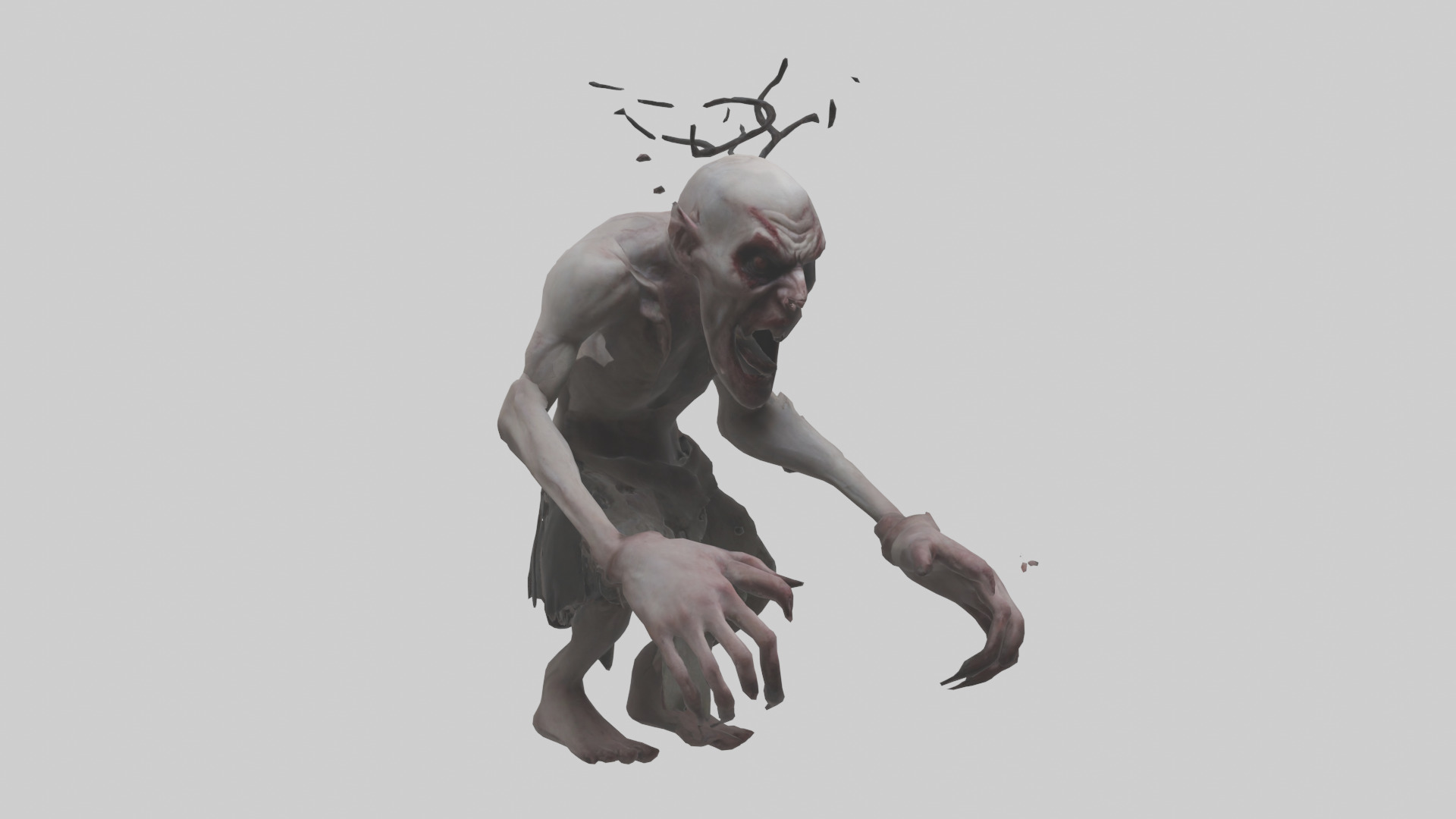 Possessed man model Low-poly 3D model_7