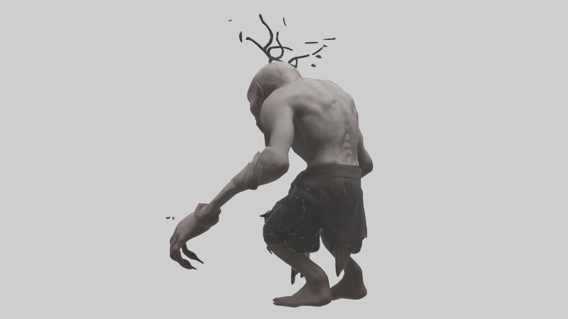 Possessed man model Low-poly 3D model_1