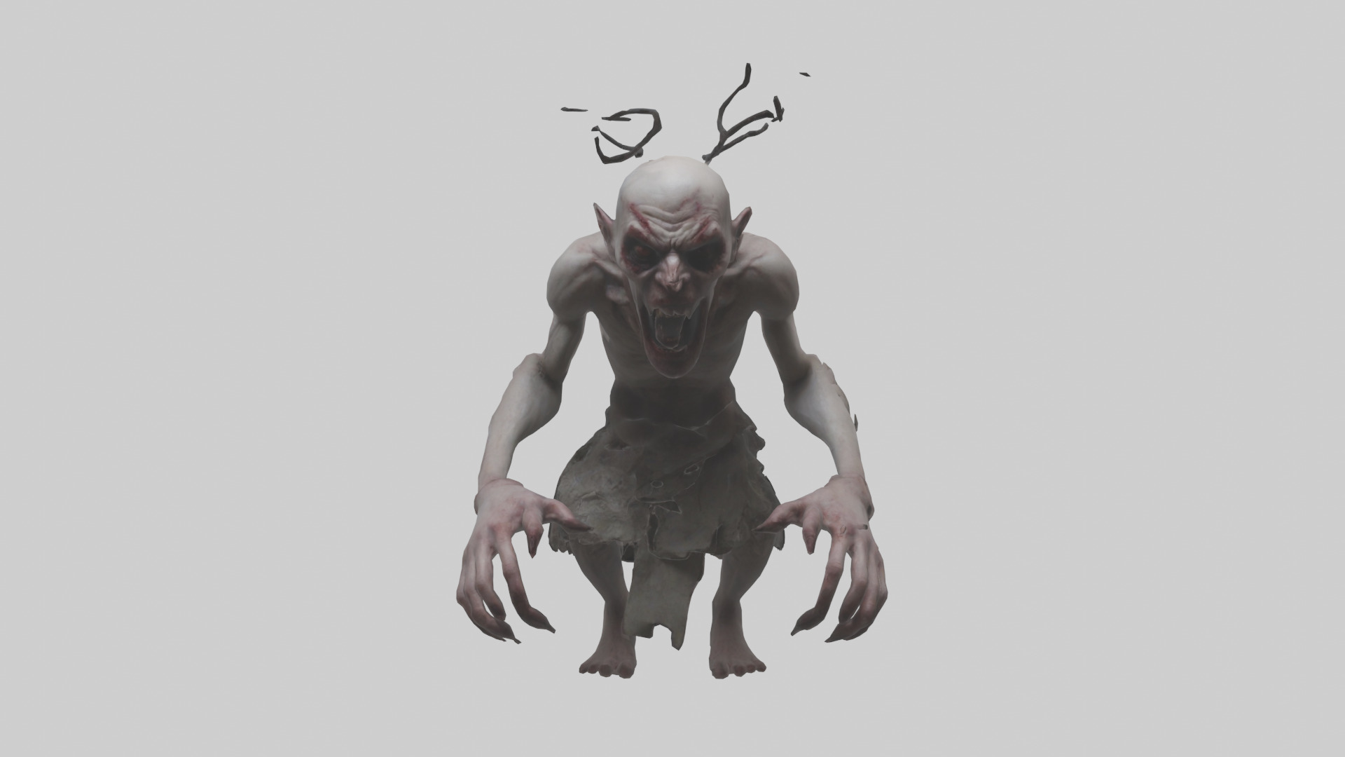 Possessed man model Low-poly 3D model_9