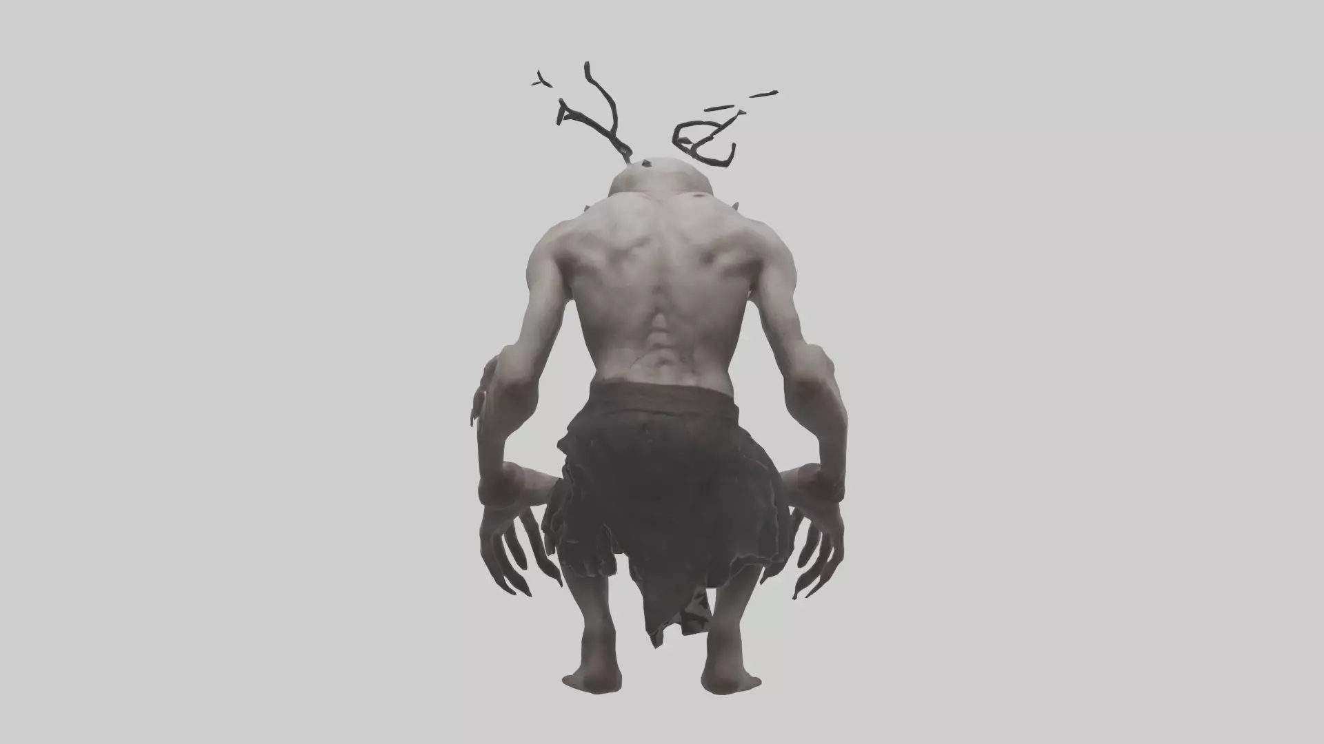 Possessed man model Low-poly 3D model_0