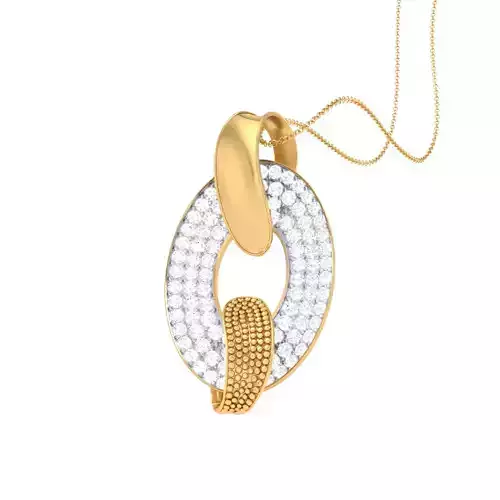 3D Printable Cad jewelry design of Lady diamond Pendant 3D print model