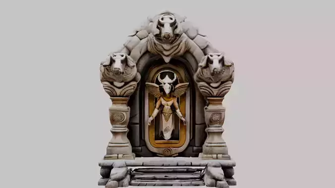 Medieval Stone Altar Baphomet