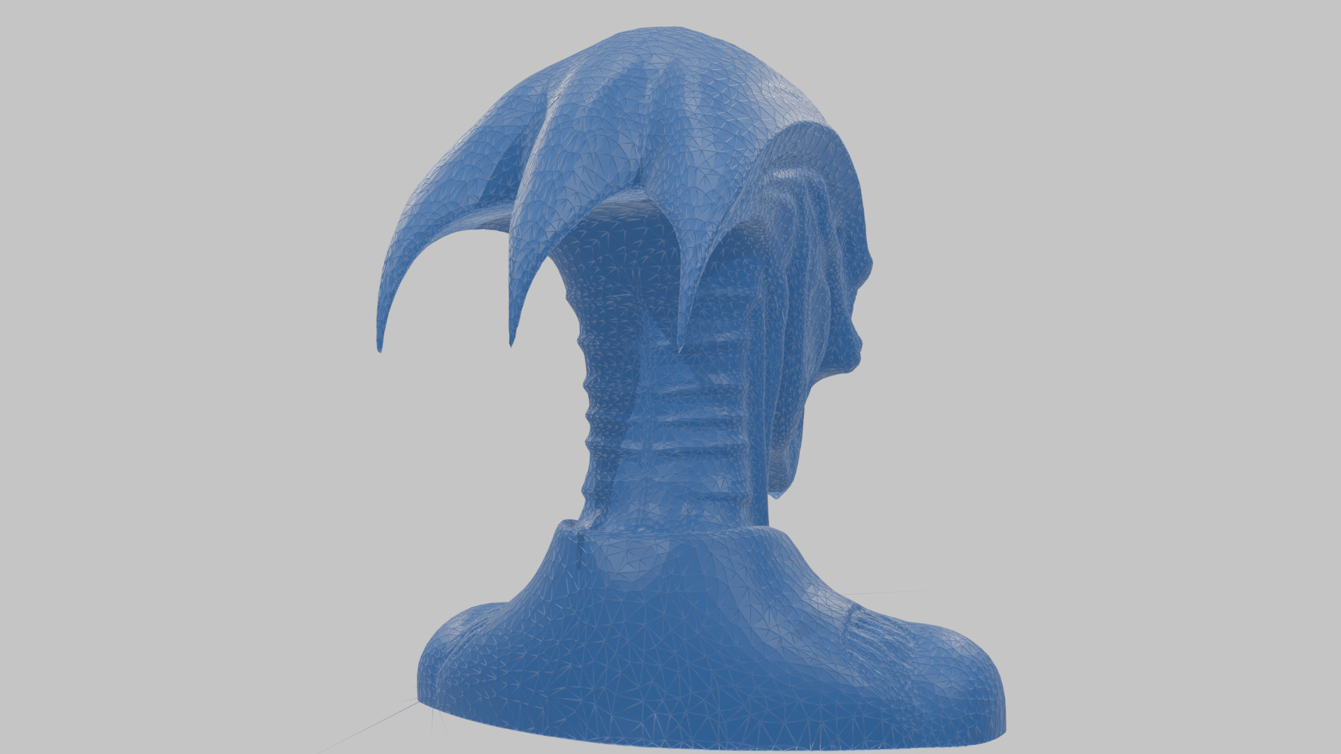 Alien Xenomorph Head Bust Low-poly 3D model_39