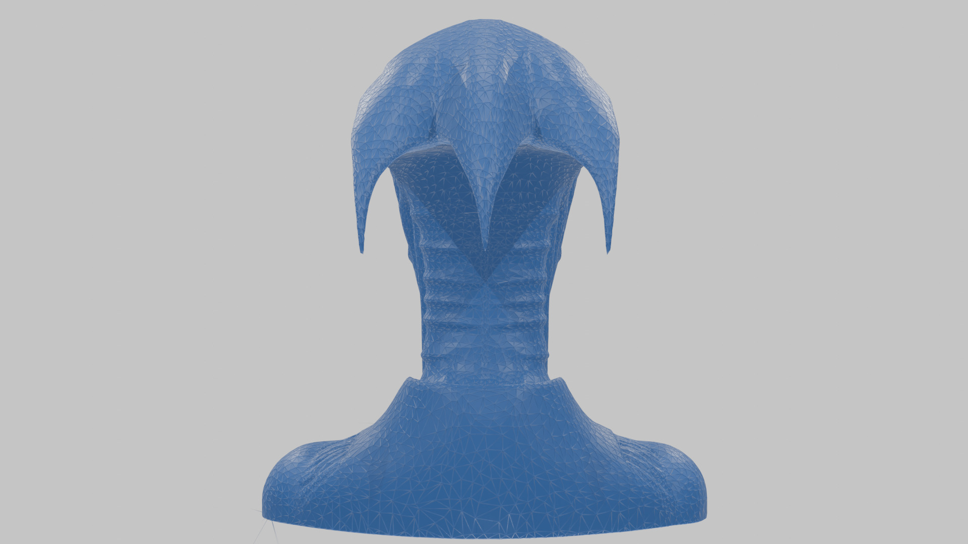 Alien Xenomorph Head Bust Low-poly 3D model_40