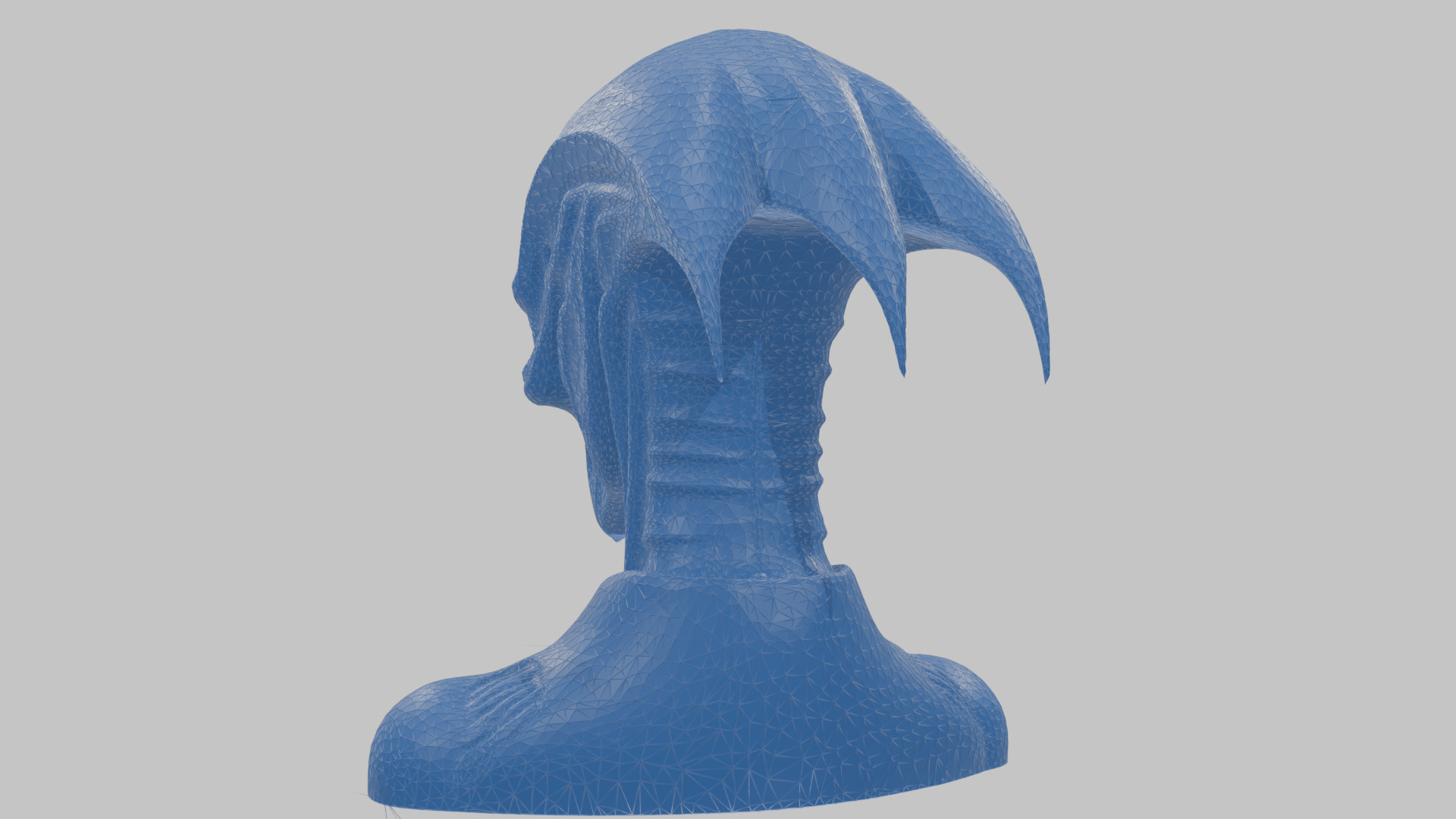 Alien Xenomorph Head Bust Low-poly 3D model_41