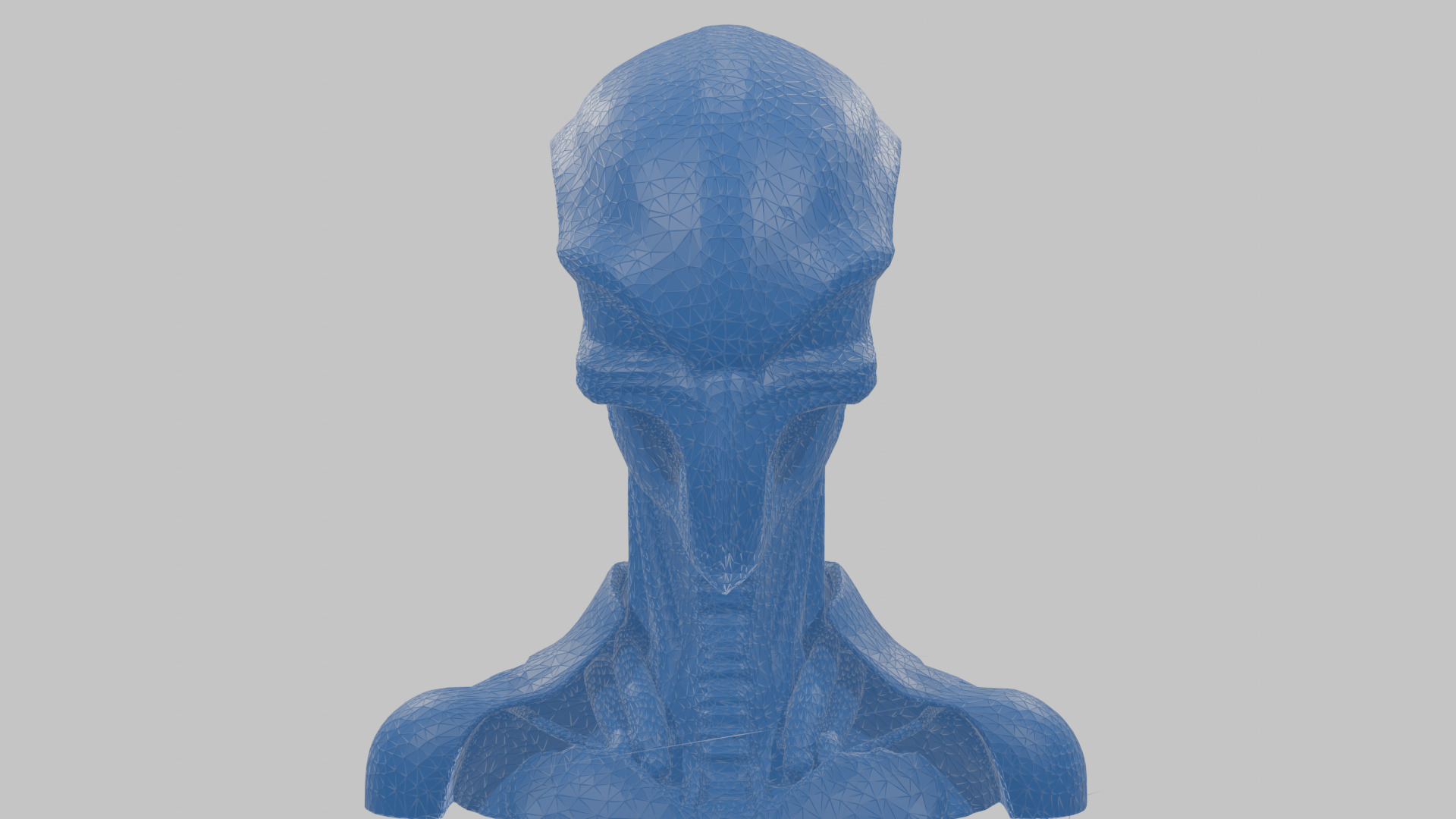 Alien Xenomorph Head Bust Low-poly 3D model_32