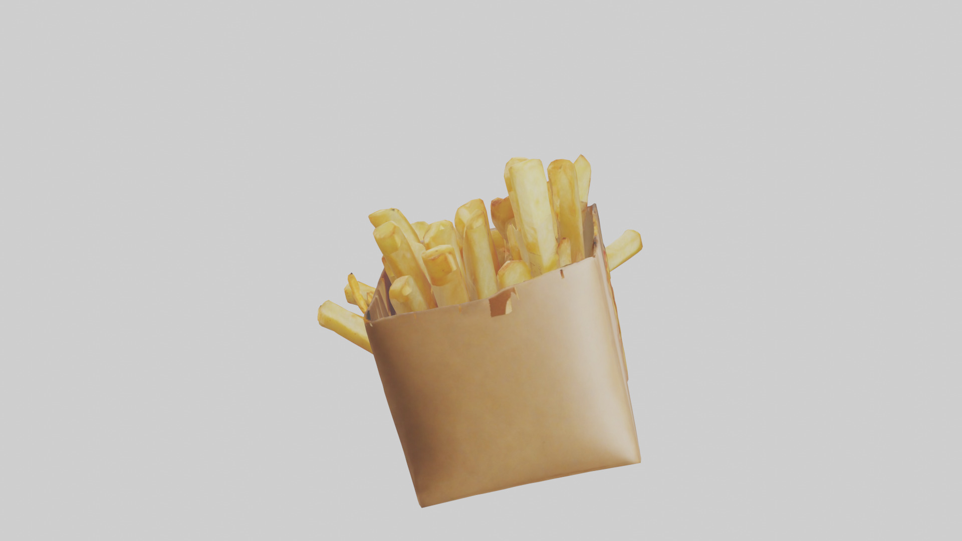 Potato Fries Pack model Low-poly 3D model_15