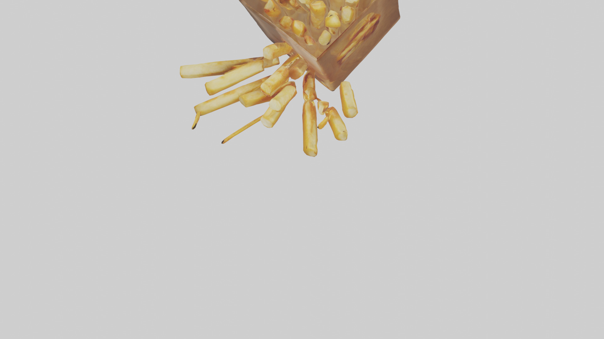 Potato Fries Pack model Low-poly 3D model_5