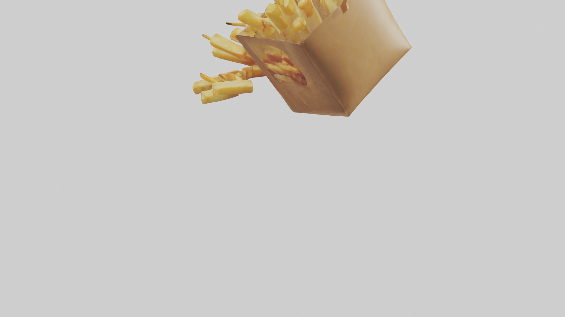 Potato Fries Pack model Low-poly 3D model_3