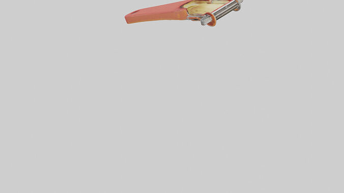 Potato peeler model Low-poly 3D model 4