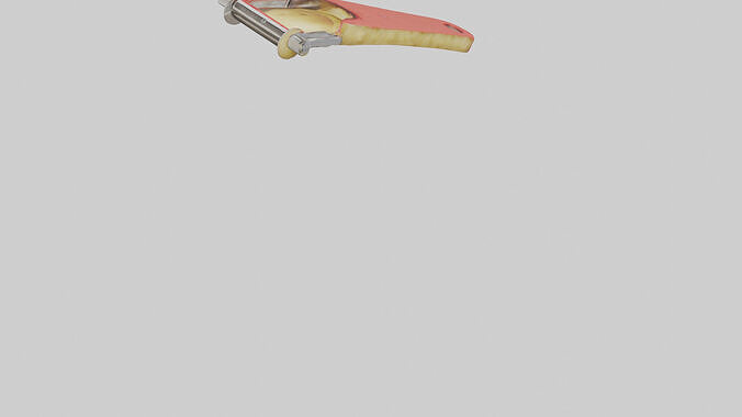 Potato peeler model Low-poly 3D model 5