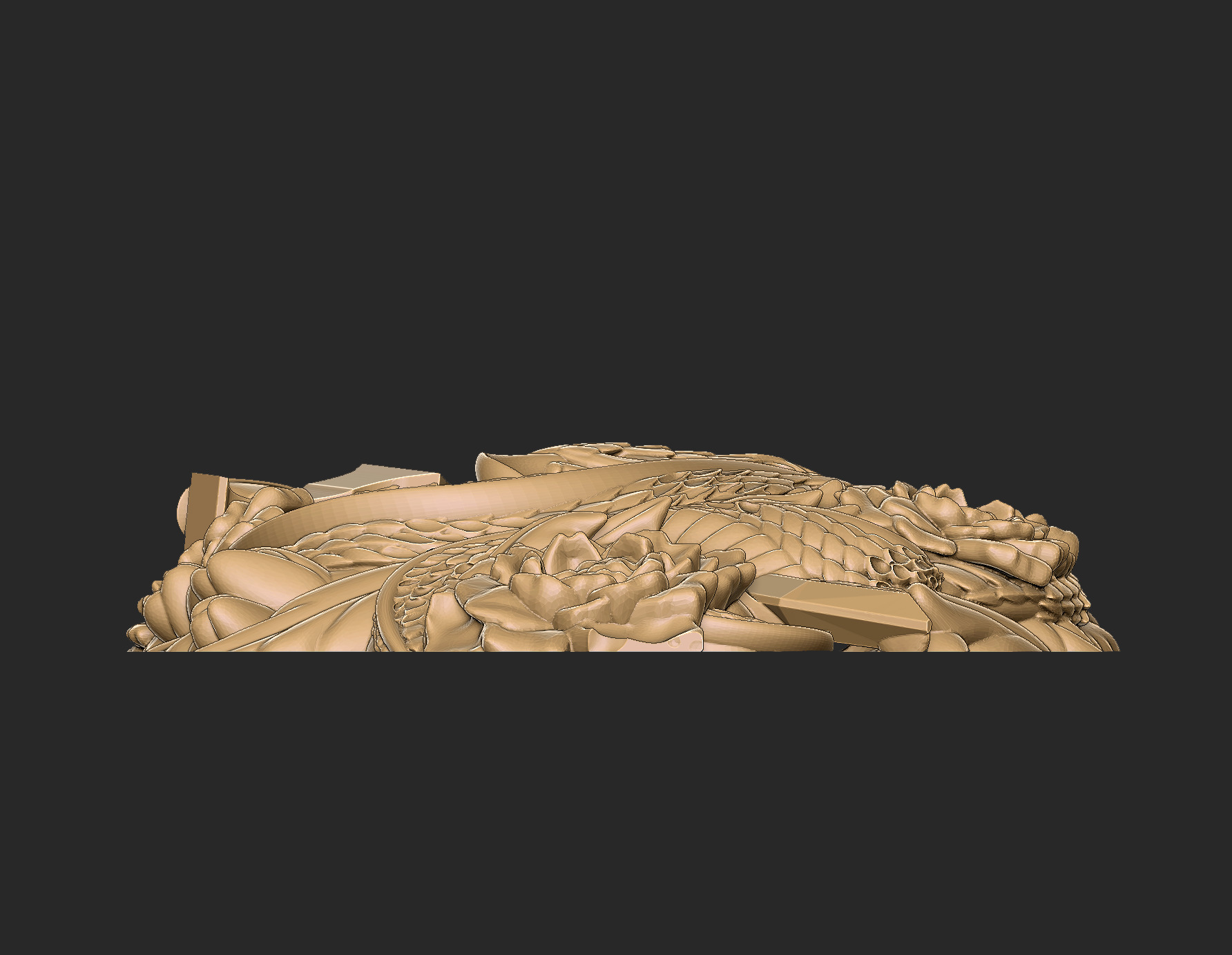 Snake Medallion design serpent python anaconda mamba viper 3D print model_2