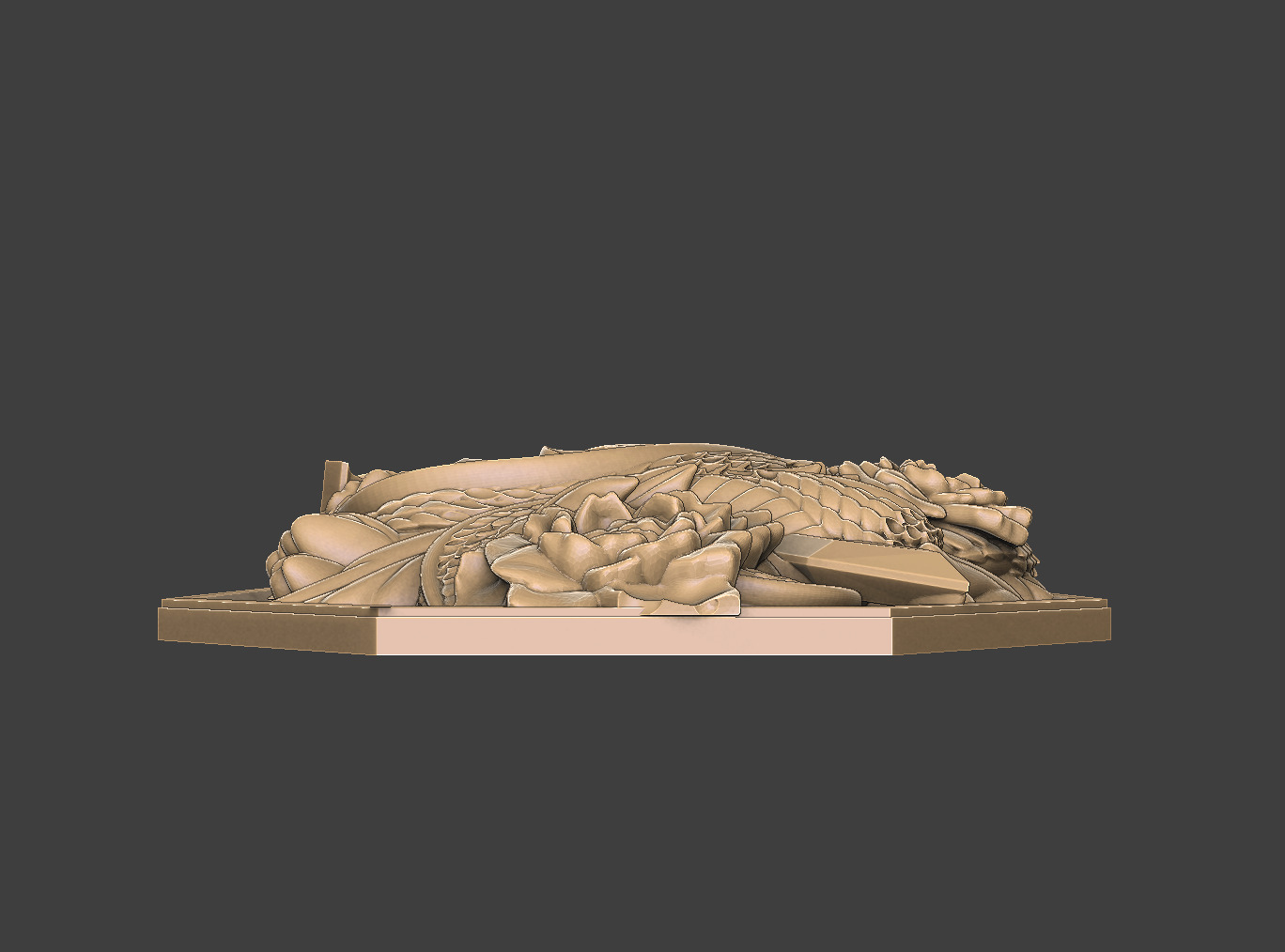 Snake Medallion design serpent python anaconda mamba viper 3D print model_5